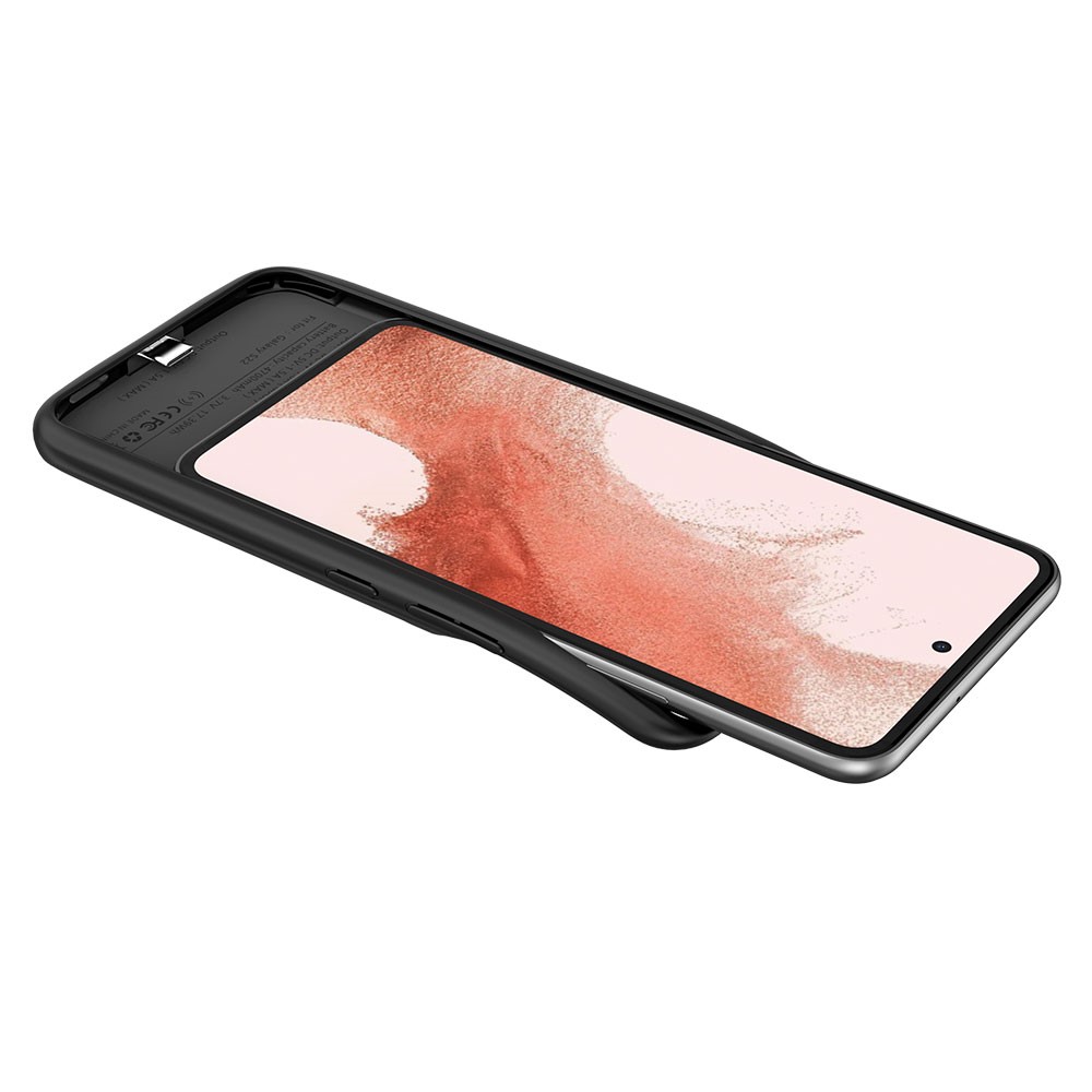 ZHX-208 4700mah Rechargeable Battery Cover Phone Charging Case with Soft TPU Edge for Samsung Galaxy S22 5G-6