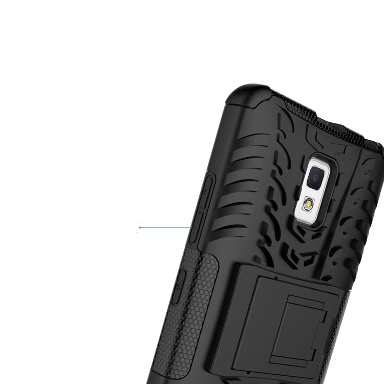 Tyre Pattern PC + TPU Hybrid Case for Lenovo A6600 with Kickstand - Black-3