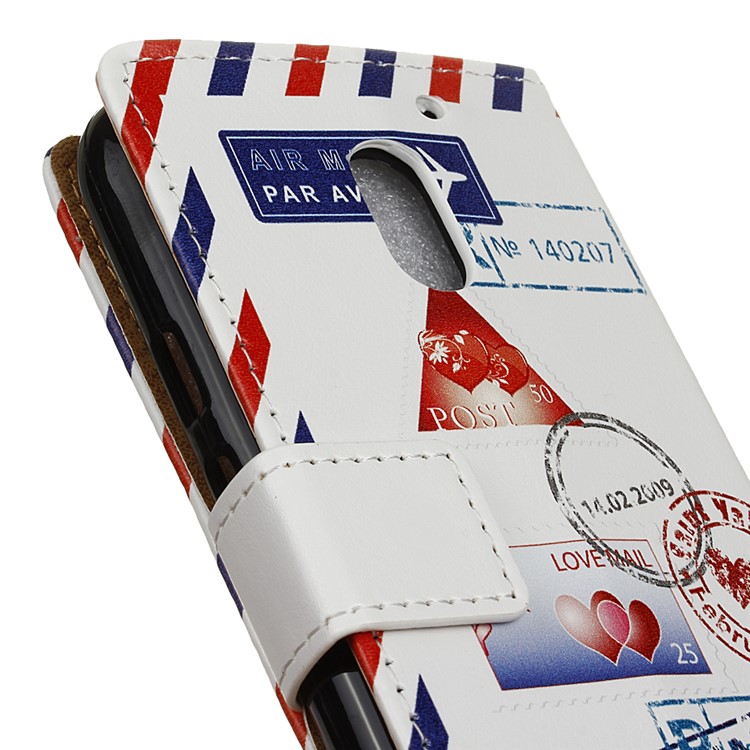 PU Leather Stand Case for Motorola Moto E3 Power - Personal Love Mail-3