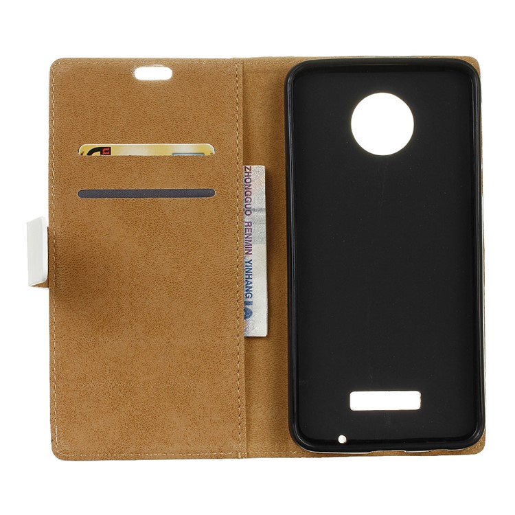 Patterned Leather Wallet Case for Motorola Moto Z Play - Pink Owl and LOVE Pattern-6