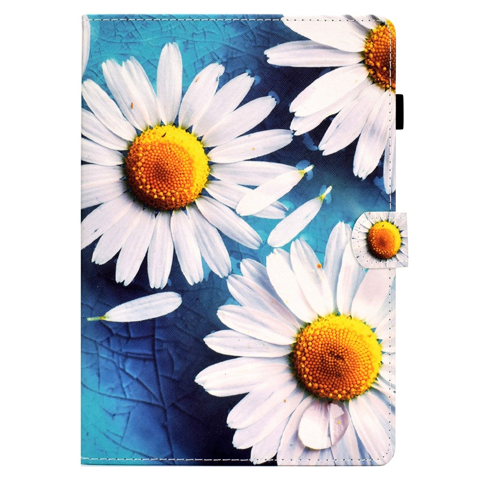 Stitching Leather Tablet Case for Lenovo Tab M10 TB-X605F, Card Slots Stand Pattern Printing Cover - Sunflower-2