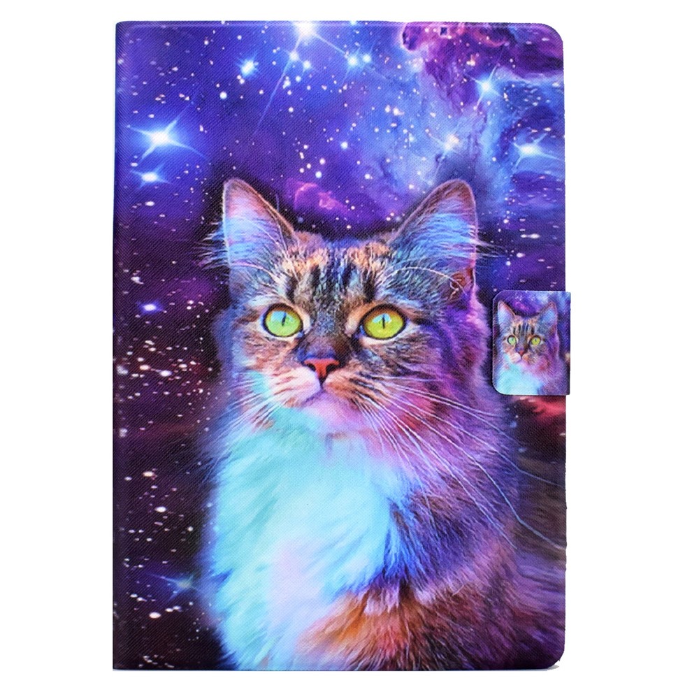 PU Leather Tablet Stand Case for Lenovo Tab M10 TB-X605F, Pattern Printing Card Slots Cover - Cat-2