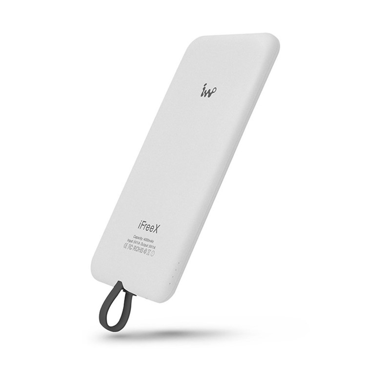 IWO iFreeX 4000mAh Power Bank Built-in Micro USB Cable with Nano Suction for Samsung Huawei - White-6