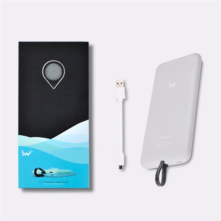 IWO iFreeX 4000mAh Power Bank Built-in Micro USB Cable with Nano Suction for Samsung Huawei - White-7