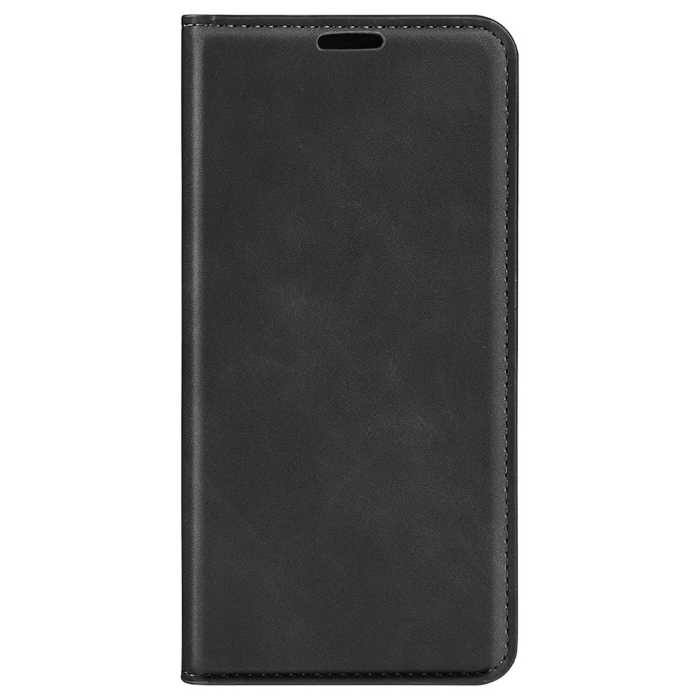 For Motorola Moto G100 Skin Touch PU Leather Flip Folio Case Wallet Stand Magnetic Adsorption Protective Cover - Black-2