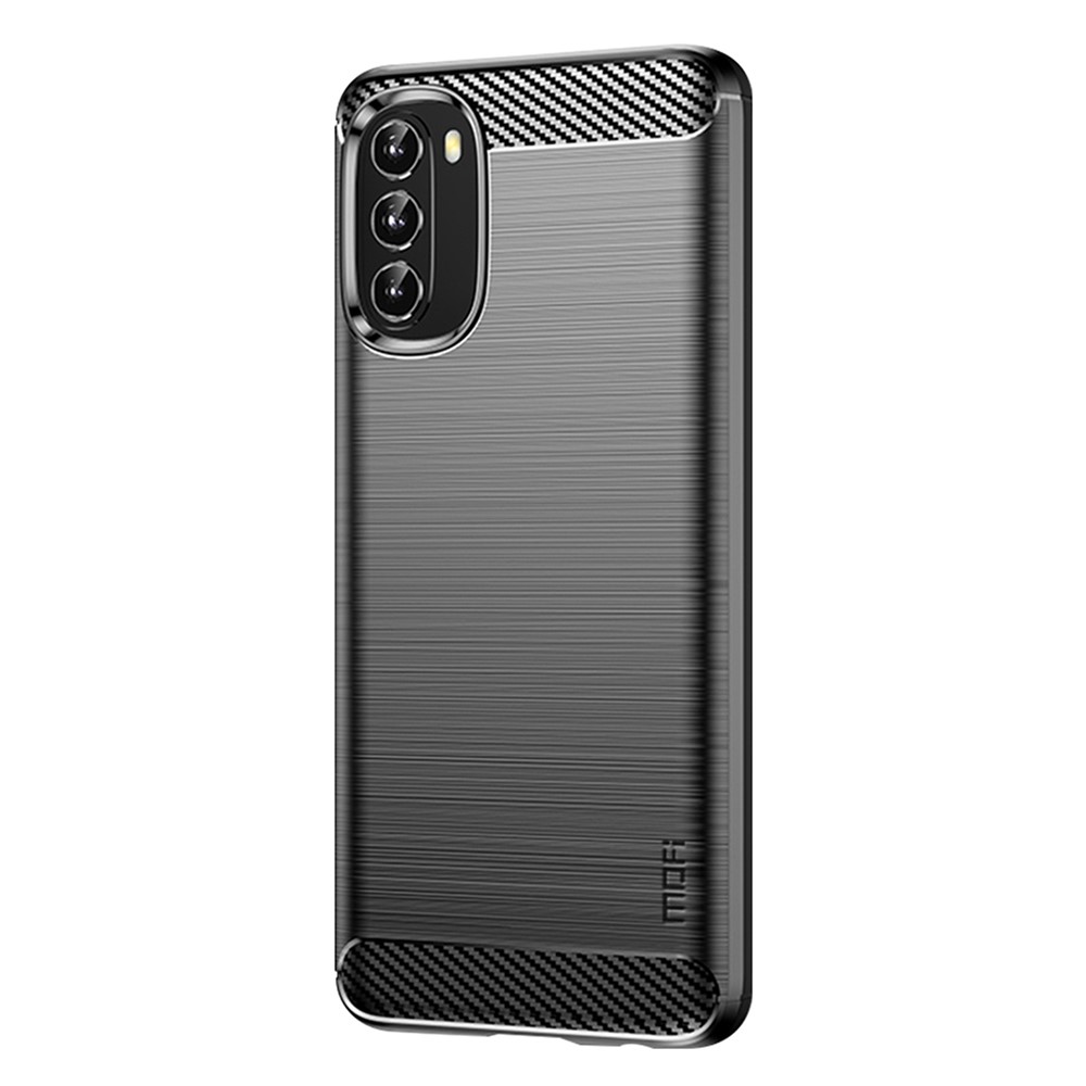 MOFI JK TPU Series-1 for Motorola Moto G 5G(2022) Phone Protector Carbon Fiber Texture Soft TPU Brushed Surface Anti-fall Case - Black-2