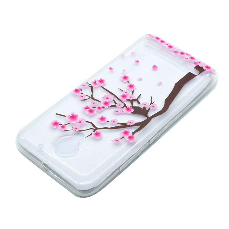 Pattern Printing Clear TPU Case for Lenovo Vibe C2 - Plum Blossom Tree-3