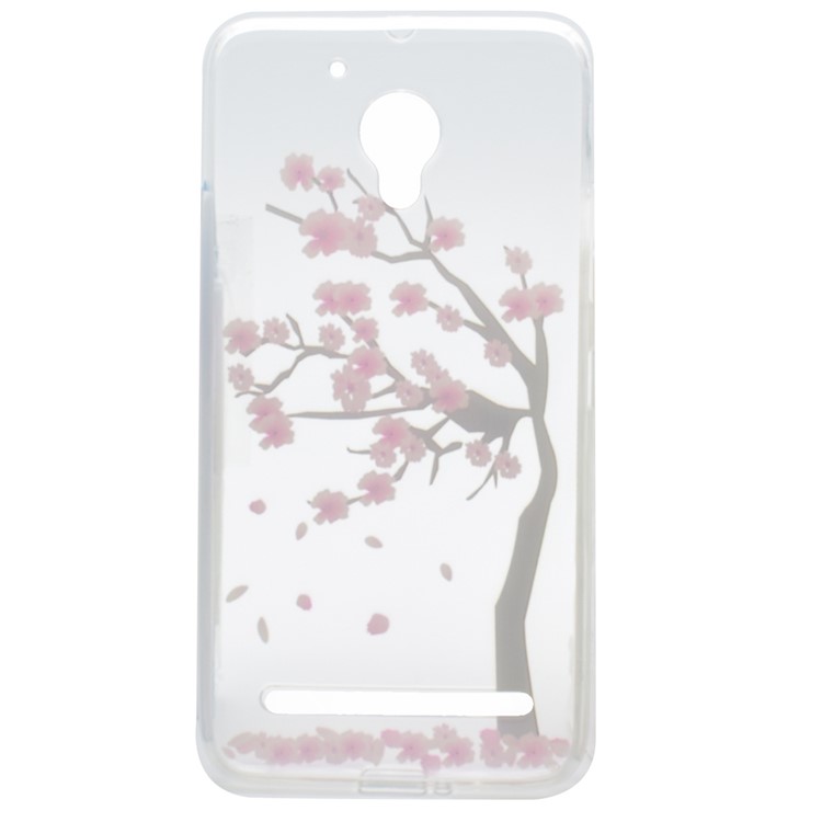 Pattern Printing Clear TPU Case for Lenovo Vibe C2 - Plum Blossom Tree-4