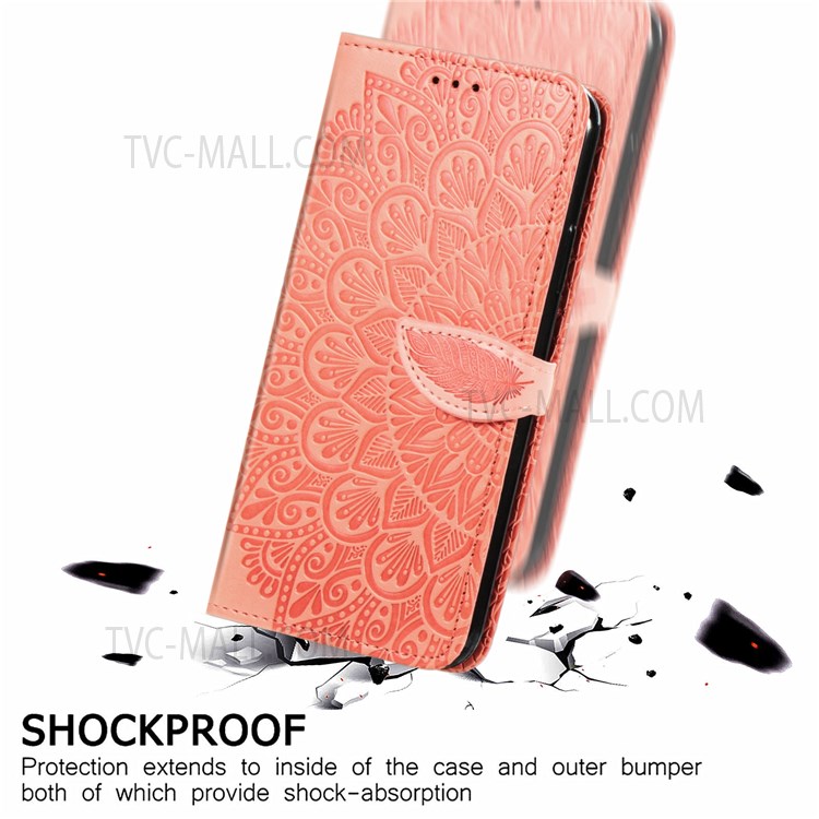 For Motorola Moto G41 / Moto G31 Soft PU Leather Case Imprinted Dream Wings Pattern Wallet Stand Inner TPU Cover Shell with Strap - Orange-6