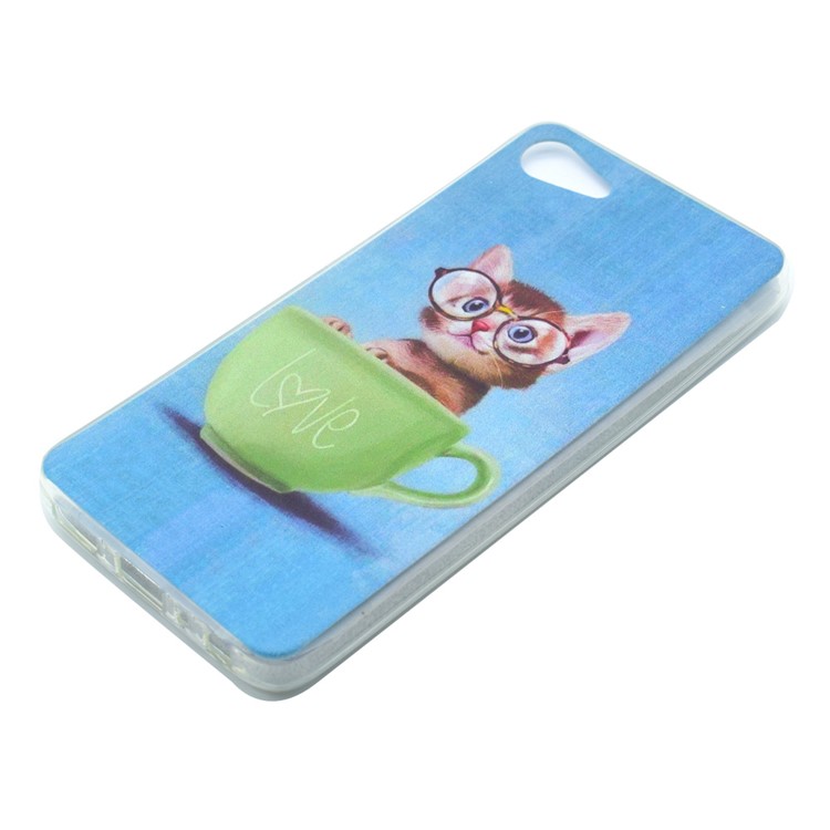 Pattern Printing Clear TPU Cover for Lenovo ZUK Z2 - Lovely Cat in Bowl-2