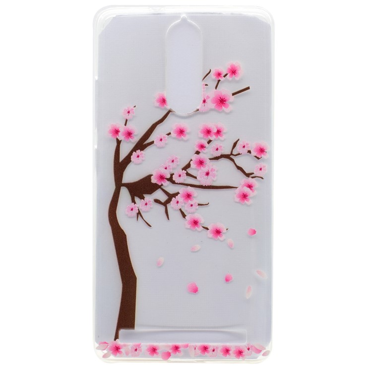 Pattern Printing Soft TPU Cover Case for Lenovo K5 Note - Plum Blossom-1