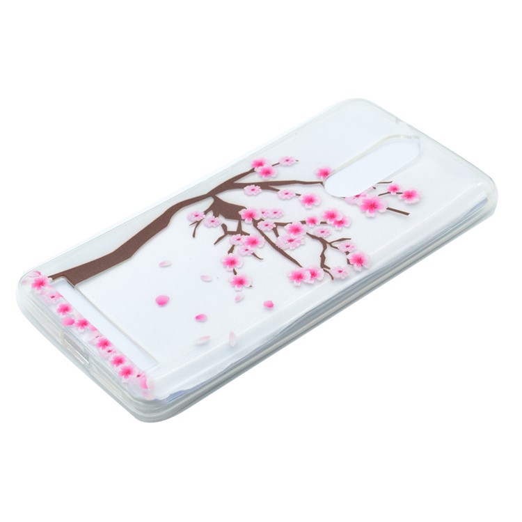 Pattern Printing Soft TPU Cover Case for Lenovo K5 Note - Plum Blossom-2