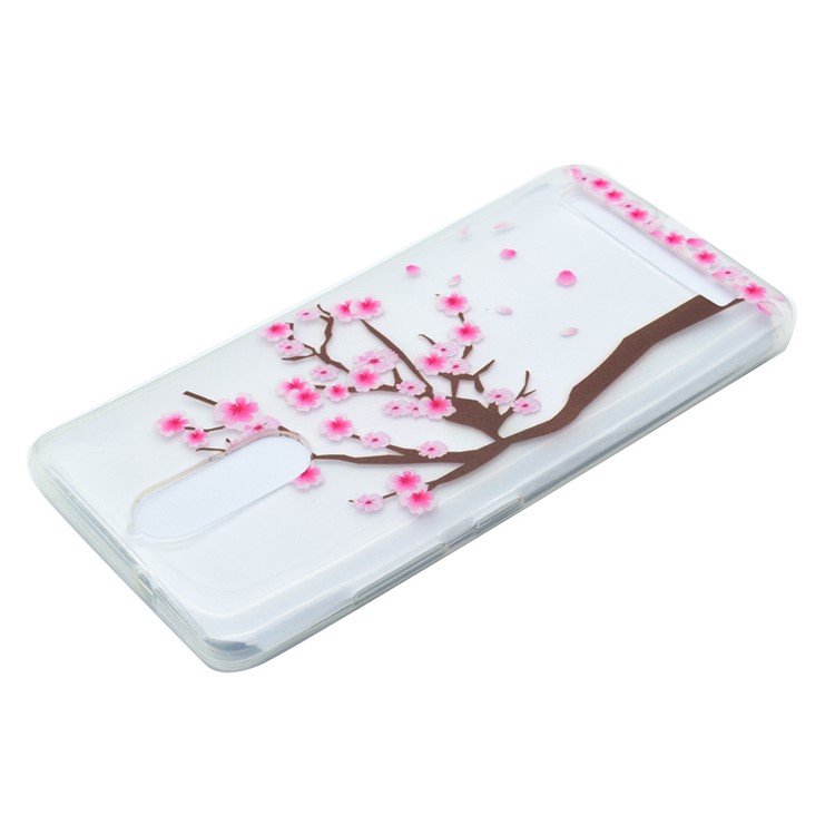 Pattern Printing Soft TPU Cover Case for Lenovo K5 Note - Plum Blossom-3