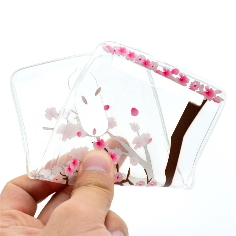 Pattern Printing Soft TPU Cover Case for Lenovo K5 Note - Plum Blossom-5