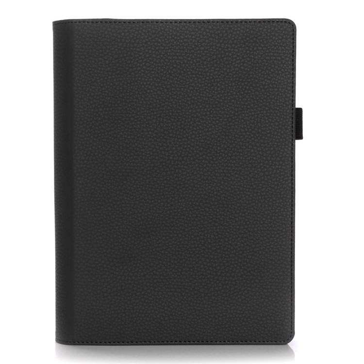 Leather Card Holder Stand Case with Elastic Strap for Lenovo Yoga Tab 3 Plus - Black-2