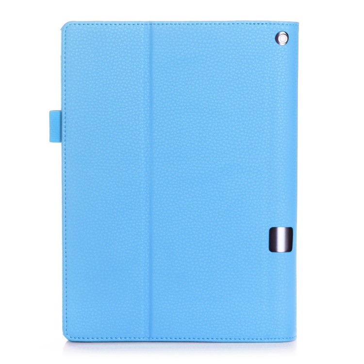 Leather Card Slot Stand Shell with Elastic Strap for Lenovo Yoga Tab 3 Plus - Blue-3