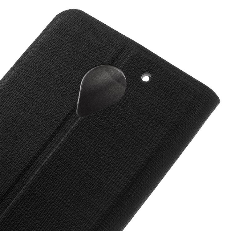 Cross Texture Leather Stand Case with Card Slot for Lenovo Vibe C2 Power Built-in Steel Sheet - Black-8