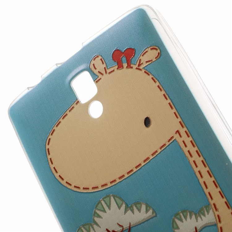 Softlyfit Embossment TPU Phone Case for Lenovo A2010 - Cute Giraffe-6