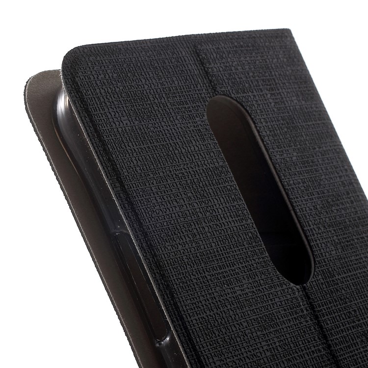 Cross Texture Leather Card Slot Stand Case for Motorola Moto M Built-in Steel Sheet - Black-7