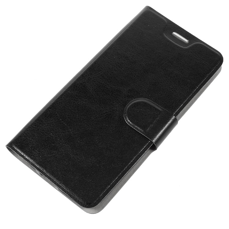Crazy Horse Leather Stand Case for Motorola Moto M - Black-3