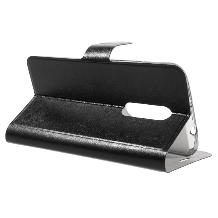Crazy Horse Leather Stand Case for Motorola Moto M - Black-5