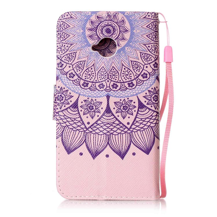 Wallet Leather Stand Case for Motorola Moto E2 XT1505 E+1 - Mandala Flowers-2