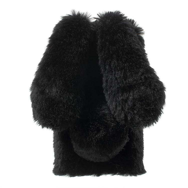 Rabbit Style Fluffy Fur TPU Case for Lenovo A7000 - Black-1