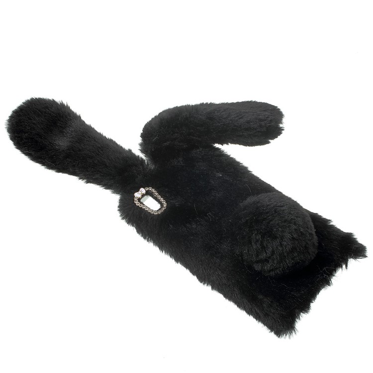 Rabbit Style Fluffy Fur TPU Case for Lenovo A7000 - Black-2