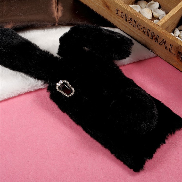 Rabbit Style Fluffy Fur TPU Case for Lenovo A7000 - Black-5