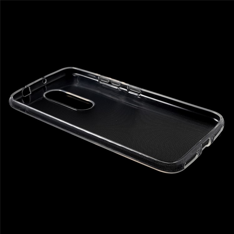 Clear Glossy TPU Phone Case Casing for Motorola Moto M Watermark Resistant Inner - Transparent-3
