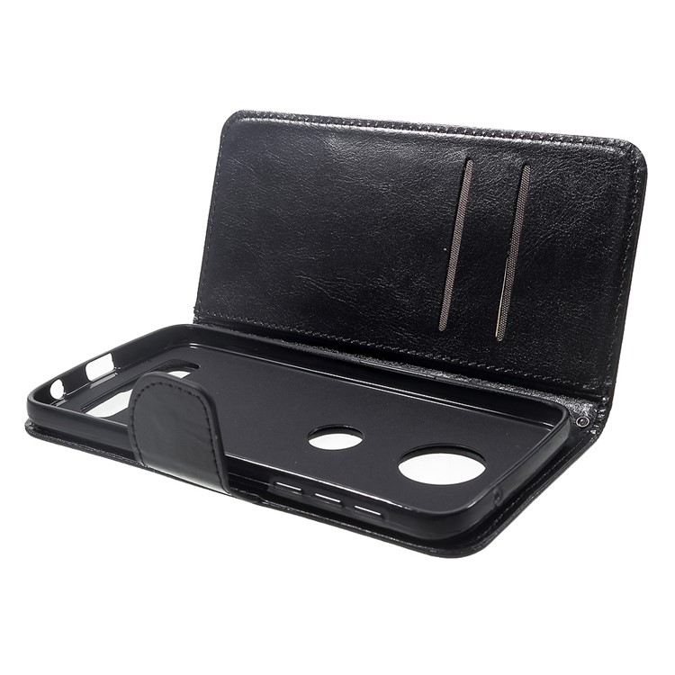 Crazy Horse Texture Leather Case Wallet Cover for Motorola Moto Z Play - Black-5