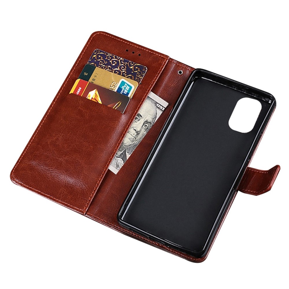 IDEWEI for Nokia G22 PU Leather + TPU Folio Flip Crazy Horse Texture Foldable Stand All-inclusive Protection Phone Cover with Wallet - Brown-4