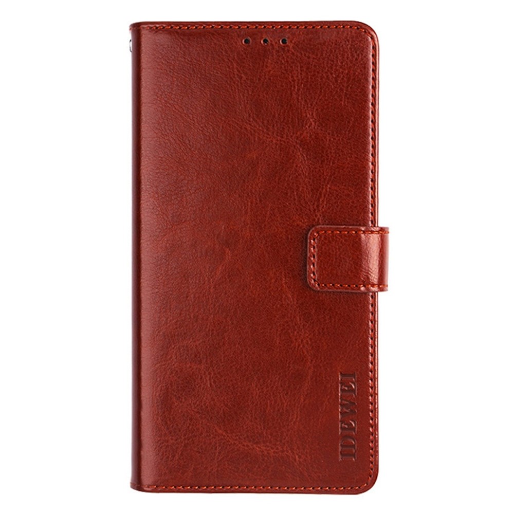 IDEWEI for Nokia G22 PU Leather + TPU Folio Flip Crazy Horse Texture Foldable Stand All-inclusive Protection Phone Cover with Wallet - Brown-9