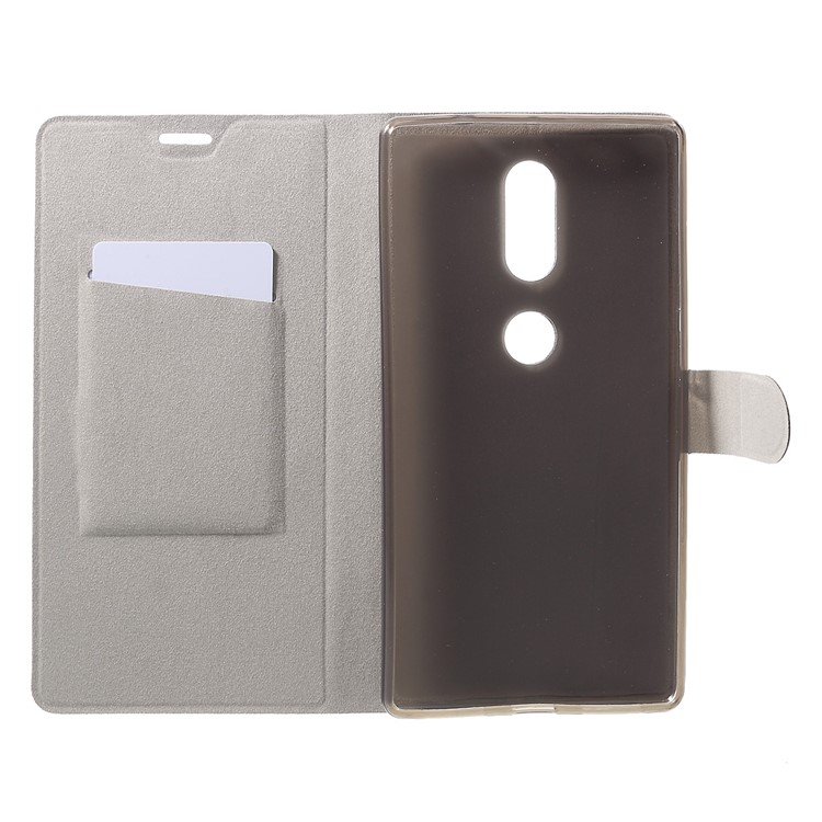 Crazy Horse Leather Card Holder Case for Lenovo Phab2 Plus - Black-4