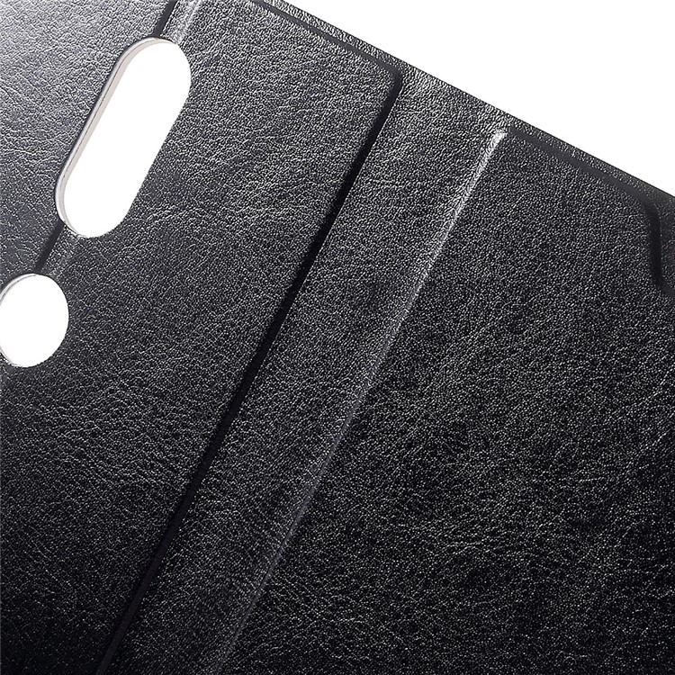 Crazy Horse Leather Card Holder Case for Lenovo Phab2 Plus - Black-6