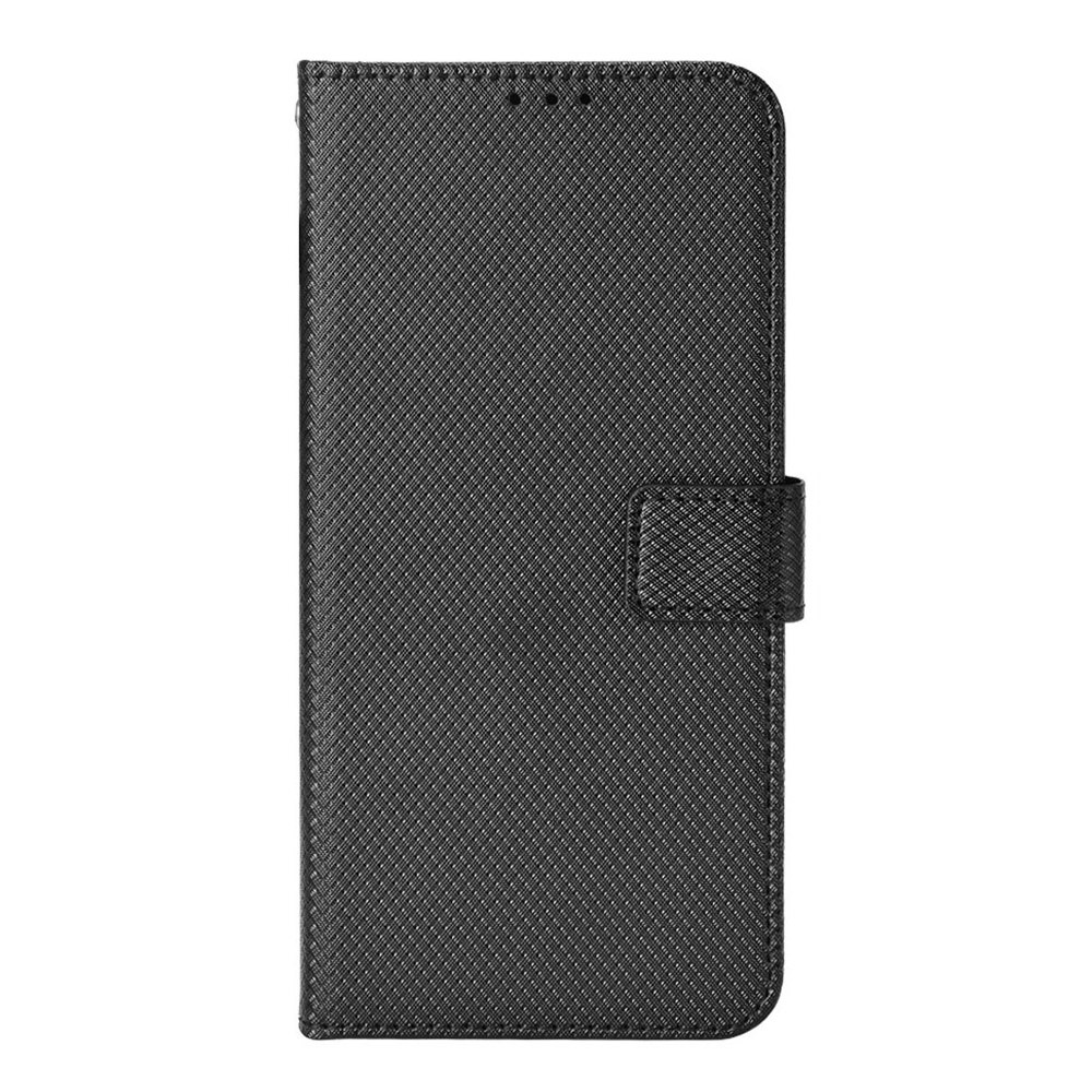 For Motorola Moto G Power (2022) Diamond Texture Hands-free Stand PU Leather Protective Phone Case with Wallet - Black-6