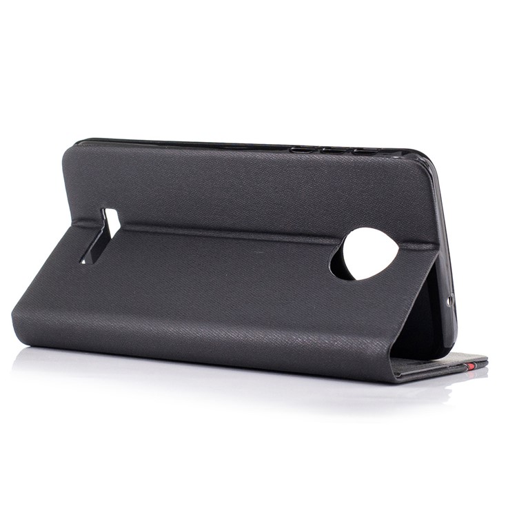 Two-color Leather Stand Case for Motorola Moto Z - Black-3
