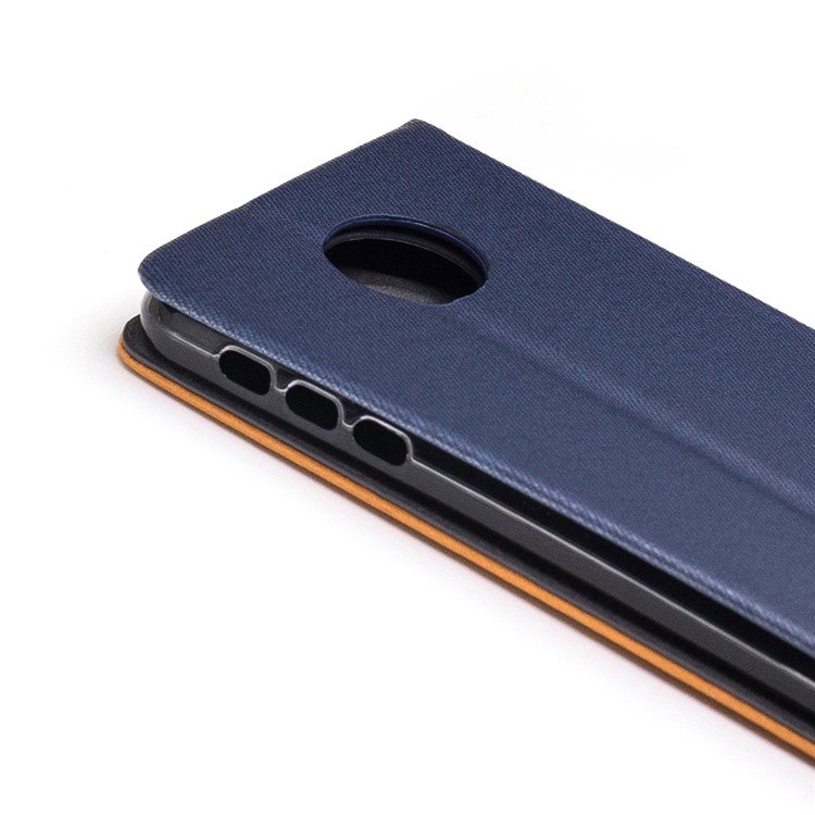 Two-color PU Leather Stand Case for Motorola Moto Z - Dark Blue-6