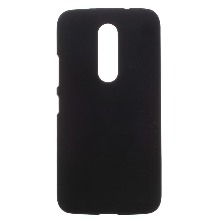Rubberized PC Hard Cell Phone Case for Motorola Moto M - Black-1