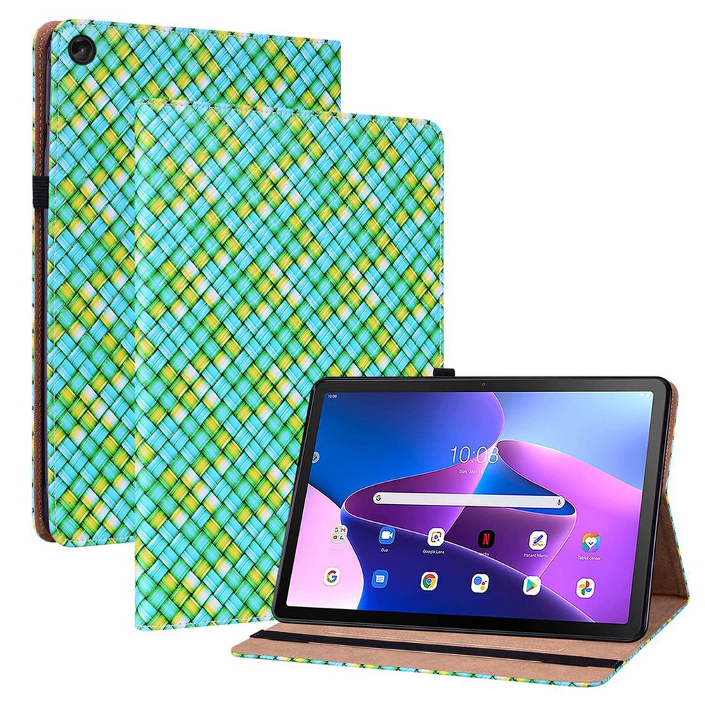 Wholesale PU Leather Folio Flip Case for Lenovo Tab M10 Plus (Gen 3) Wellprotected Woven