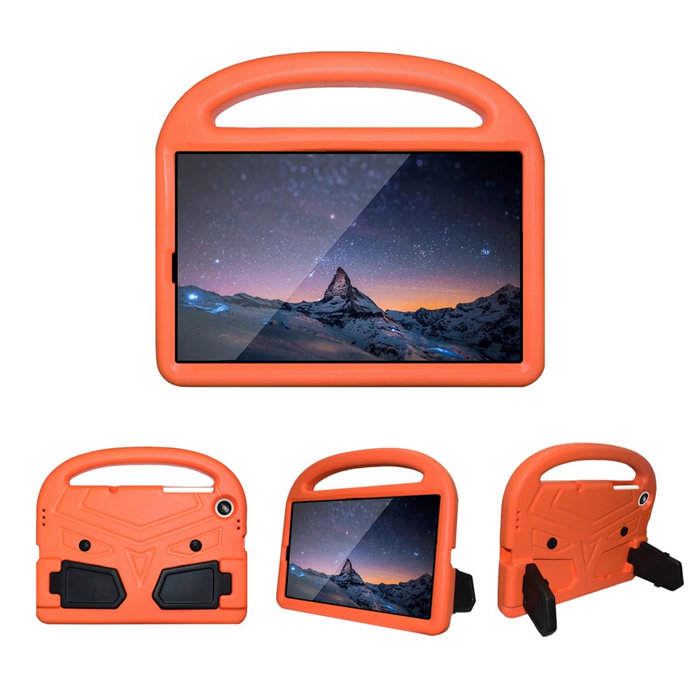 Para Lenovo Tab M10 HD Gen 2 X306 Sparrow Estilo de Choque de Choque de Choque Tablet Capa Protetora de Kickstand Com Alça Portátil - Laranja