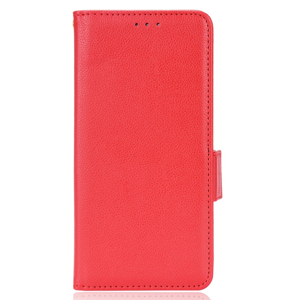 For Samsung Galaxy G52 4G/G82 5G Protective Case Side Magnetic Clasp Litchi Texture Leather Stand Wallet Style Phone Shell - Red-6