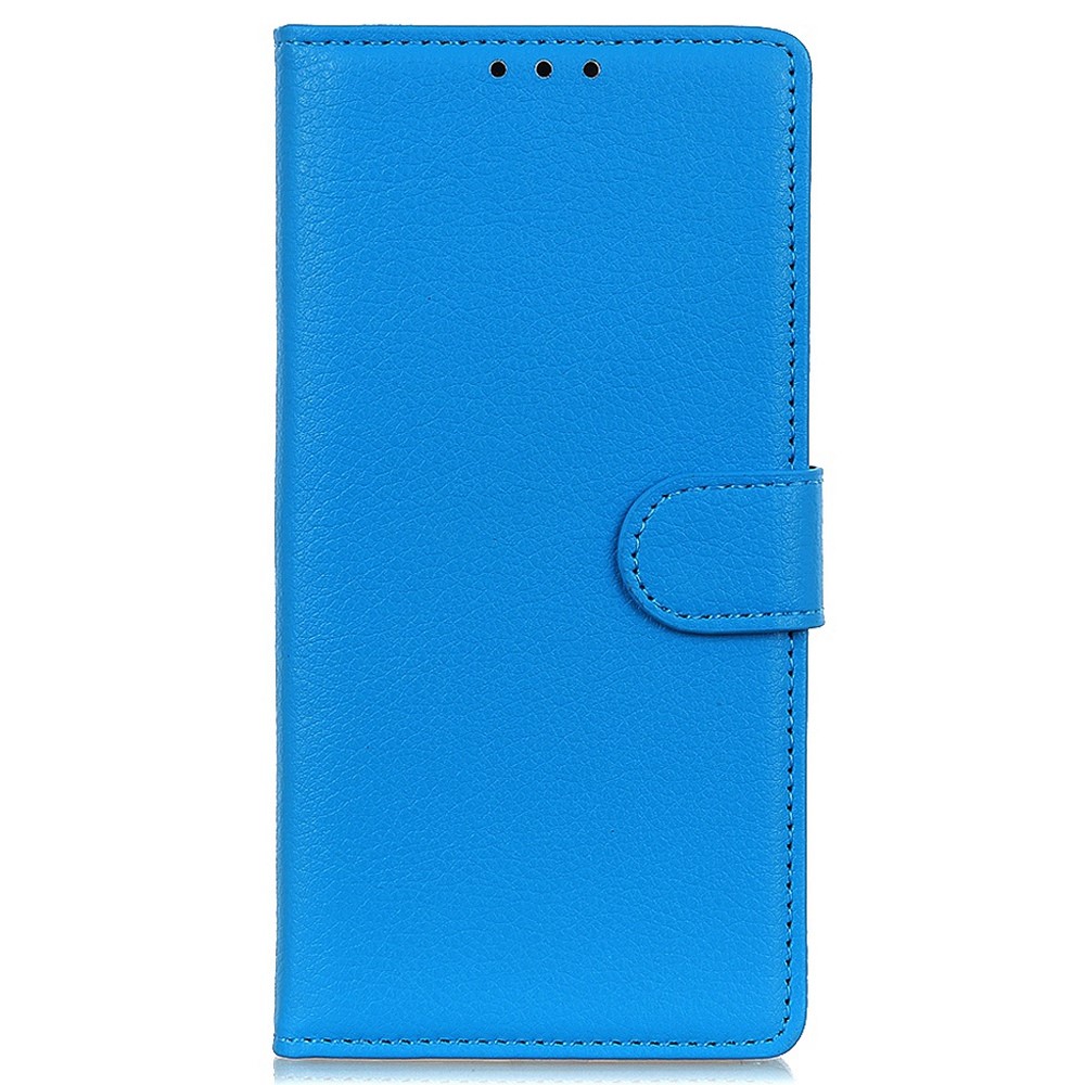 For Motorola Moto G Stylus 5G (2022) Litchi Texture PU Leather Book Case Inner TPU Shock-Absorption Stand Wallet Flip Cover - Blue-7