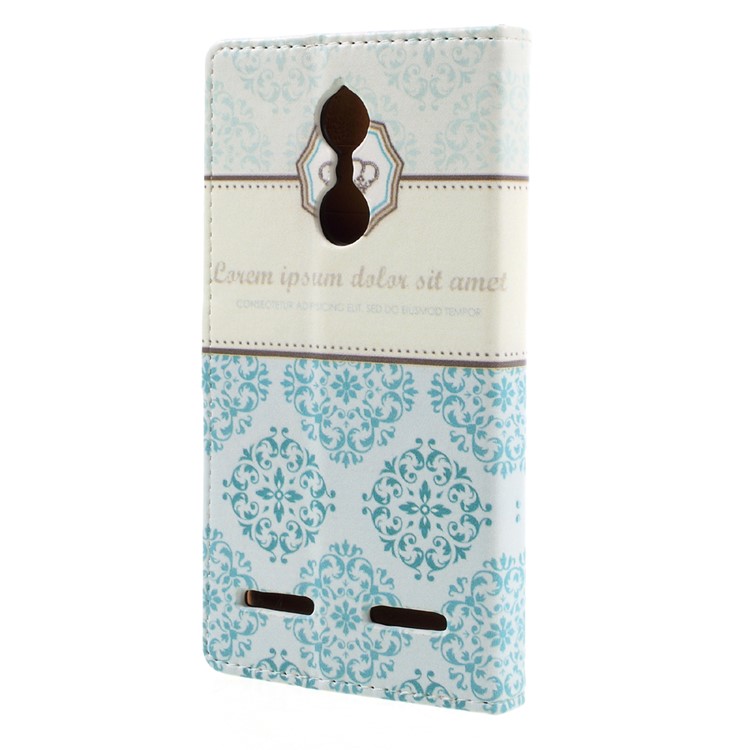 For Lenovo K6 Printing Pattern Magnetic Leather Stand Case - Damask Flower-2