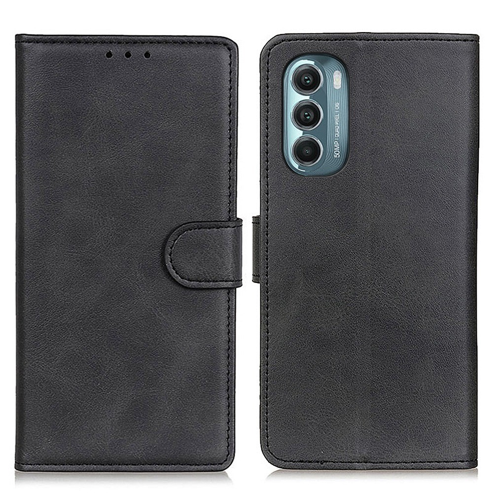 For Motorola Moto G Stylus 5G (2022) PU Leather Wallet Case Foldable Stand Magnetic Closure Shockproof Flip Folio Cover - Black-1