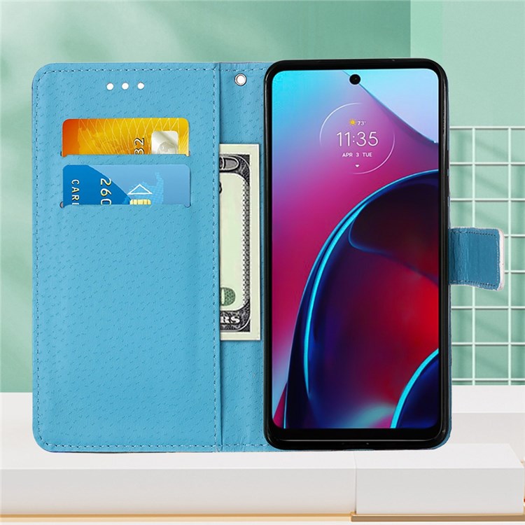 YB Pattern Printing Leather Series-4 for Motorola Moto G Stylus (2022) 4G Magnetic Stand Function PU Leather Shell Wallet Full Protection Phone Case - Mandala Flower-2