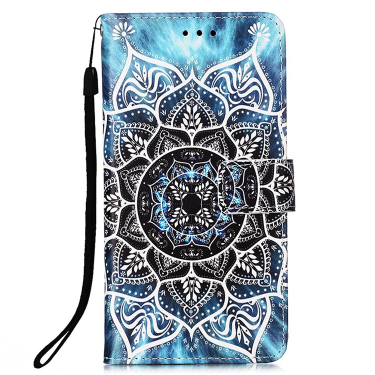 YB Pattern Printing Leather Series-4 for Motorola Moto G Stylus (2022) 4G Magnetic Stand Function PU Leather Shell Wallet Full Protection Phone Case - Mandala Flower-7