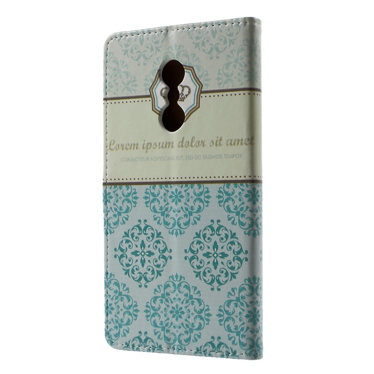Patterned Wallet Leather Folio Stand Protective Case for Lenovo K6 Note - Damask Flower-2