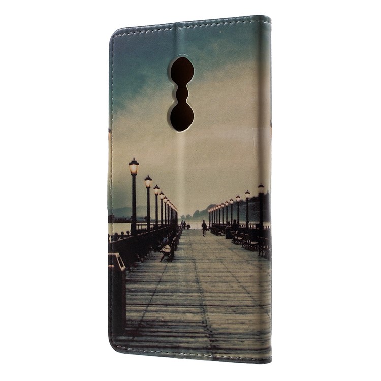 Patterned Wallet Leather Folio Mobile Phone Shell for Lenovo K6 Note - The Long Corridor-2