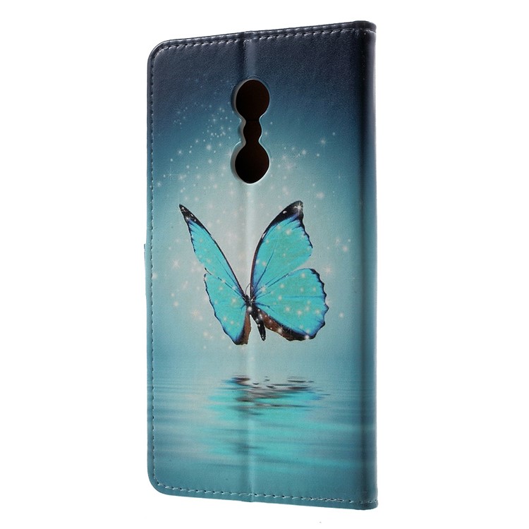 Patterned Wallet Leather Folio Phone Protector Cover Casing for Lenovo K6 Note - Butterfly-2